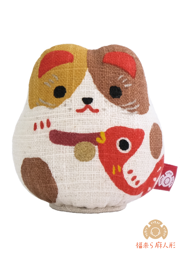 福来ら麻人形「鯛持ち福猫 SS」