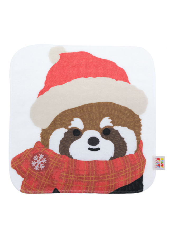 ミニタオル「レッサーパンダ・クリスマスver」