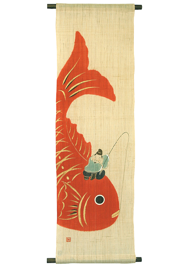 タペストリー「鯛恵比寿」