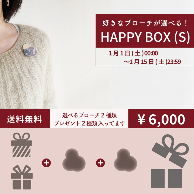 送料無料!! &asa.coの好きなブローチが選べる!ハッピーボックス(S)